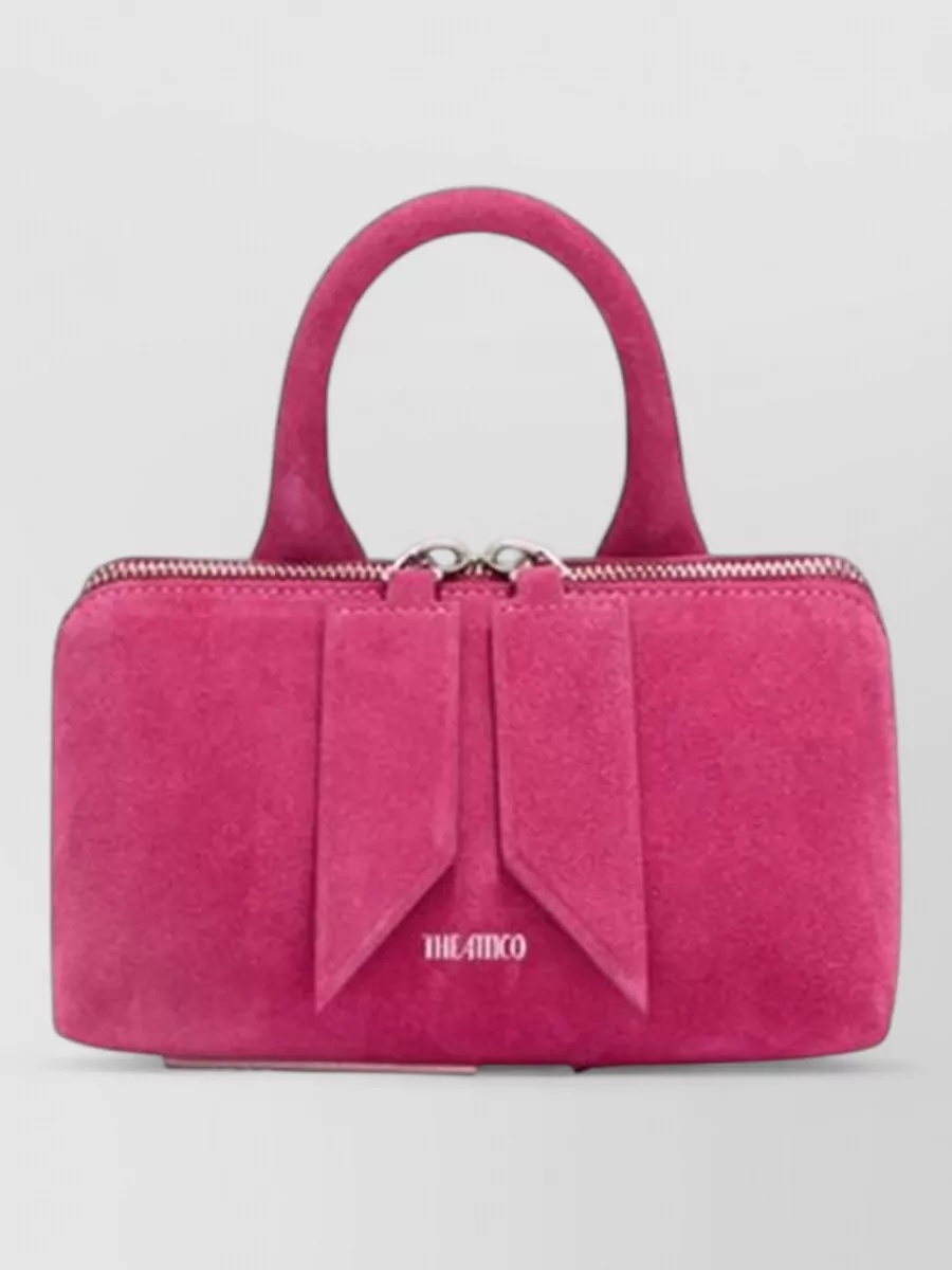 The Attico friday mini suede leather top handle bag