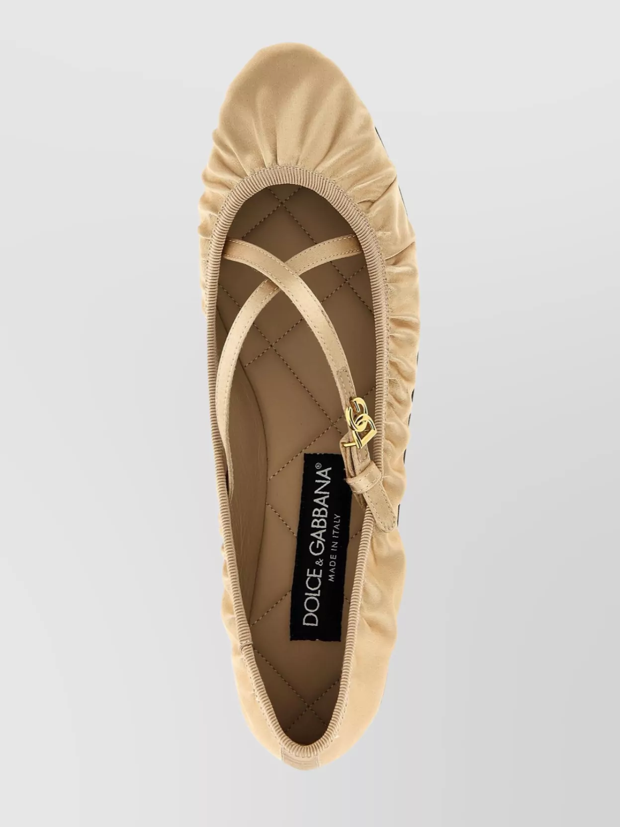 Dolce&Gabbana Elastic Trim Ruched Design Ballerina Flats