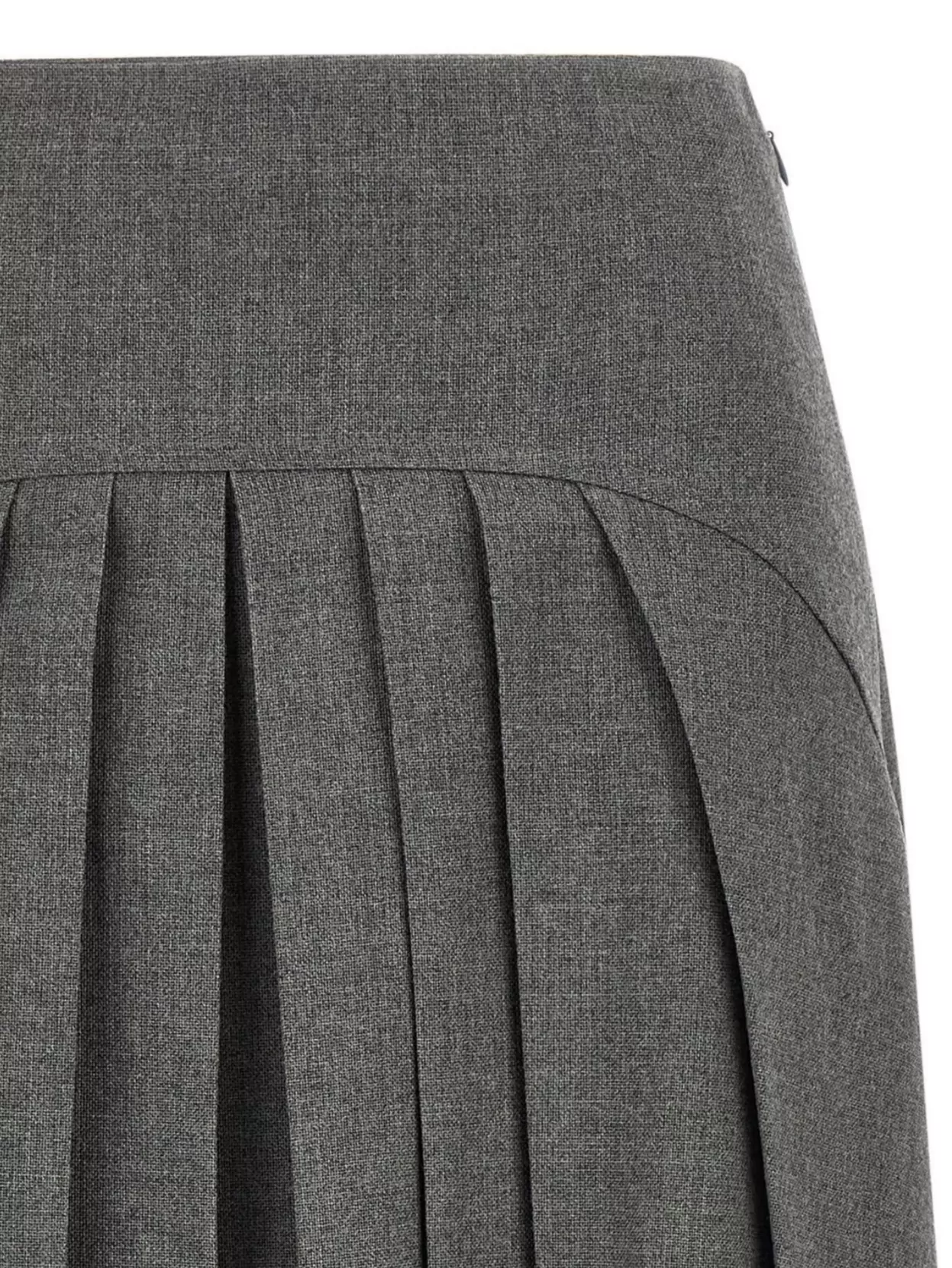 Jil Sander Asymmetric High Waist Pleated Skirt In Gray