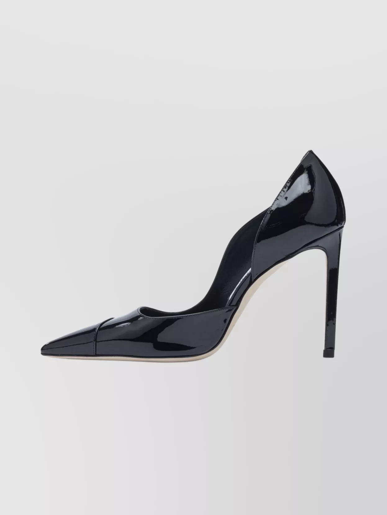 Jimmy Choo Pointed Toe Patent Finish Stiletto Pumps In Black