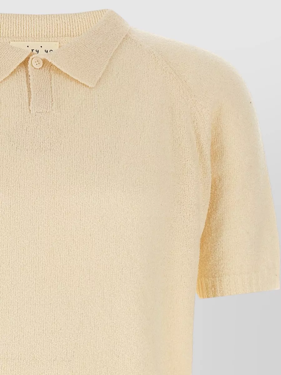 Ma'ry'ya Bouclé Short-Sleeve Polo Shirt
