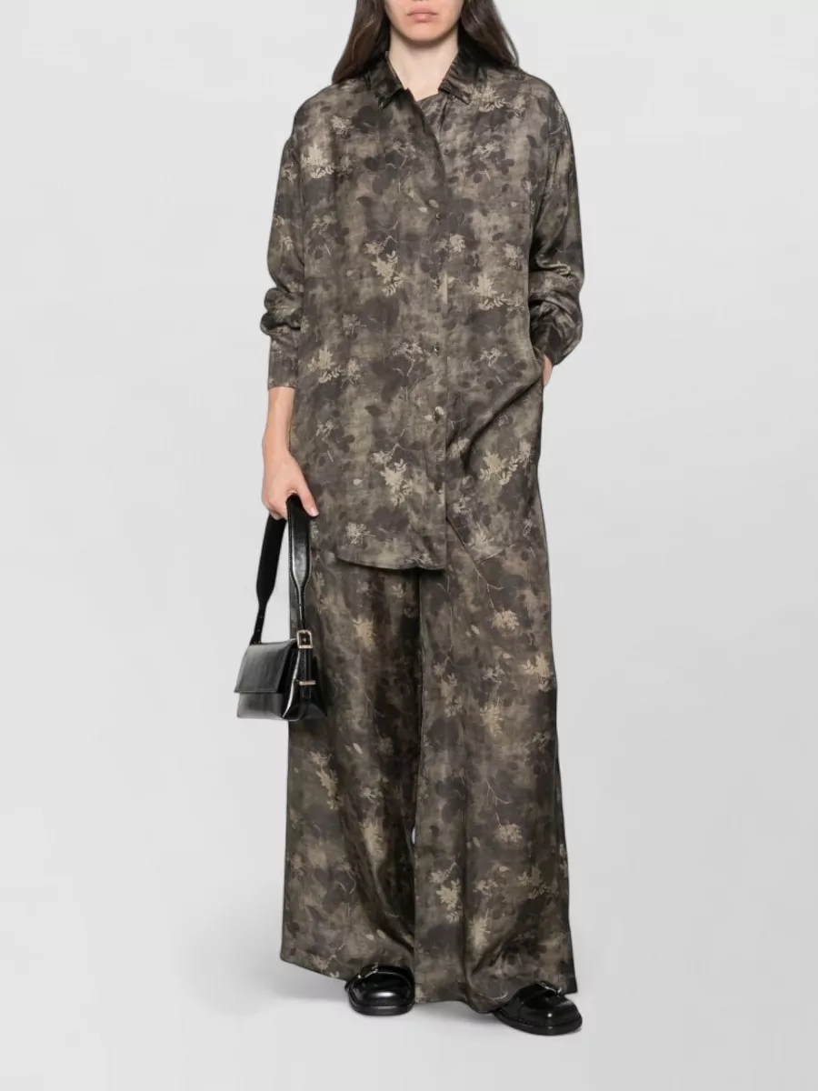 Uma Wang floral-print wide-leg pyjama trousers