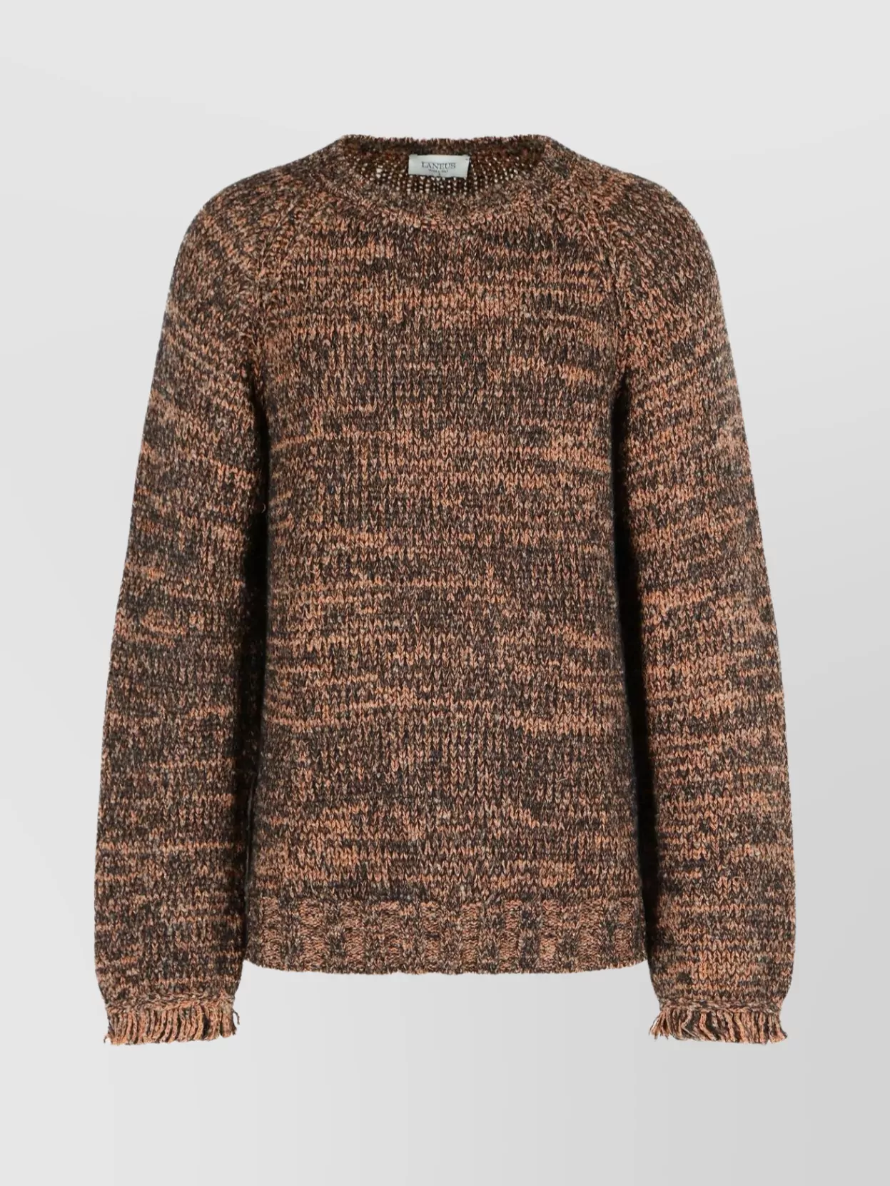 Laneus Alpaca Blend Sweater Frayed Edges