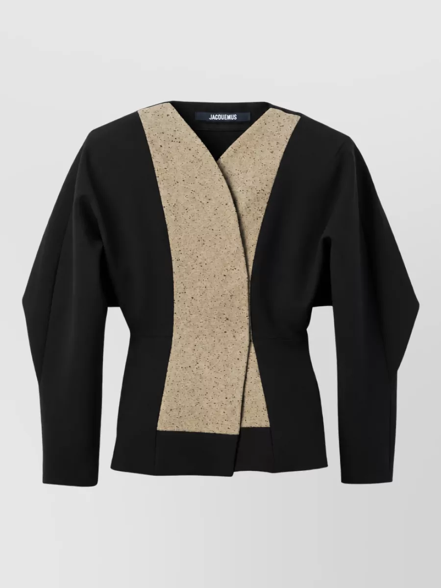 Jacquemus Speckled wrap suit jacket