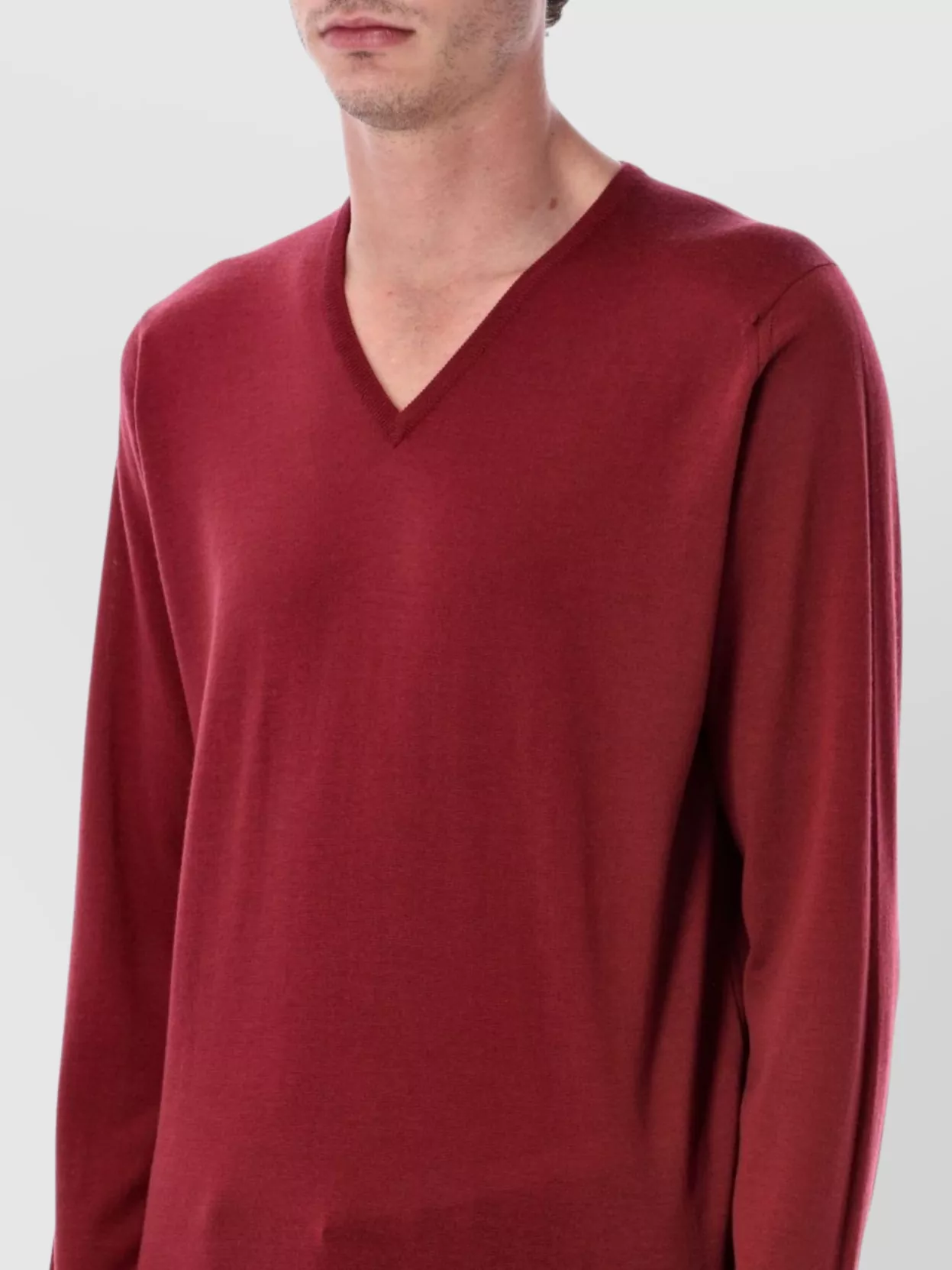 John Smedley V-Neck Sweater Long Sleeves