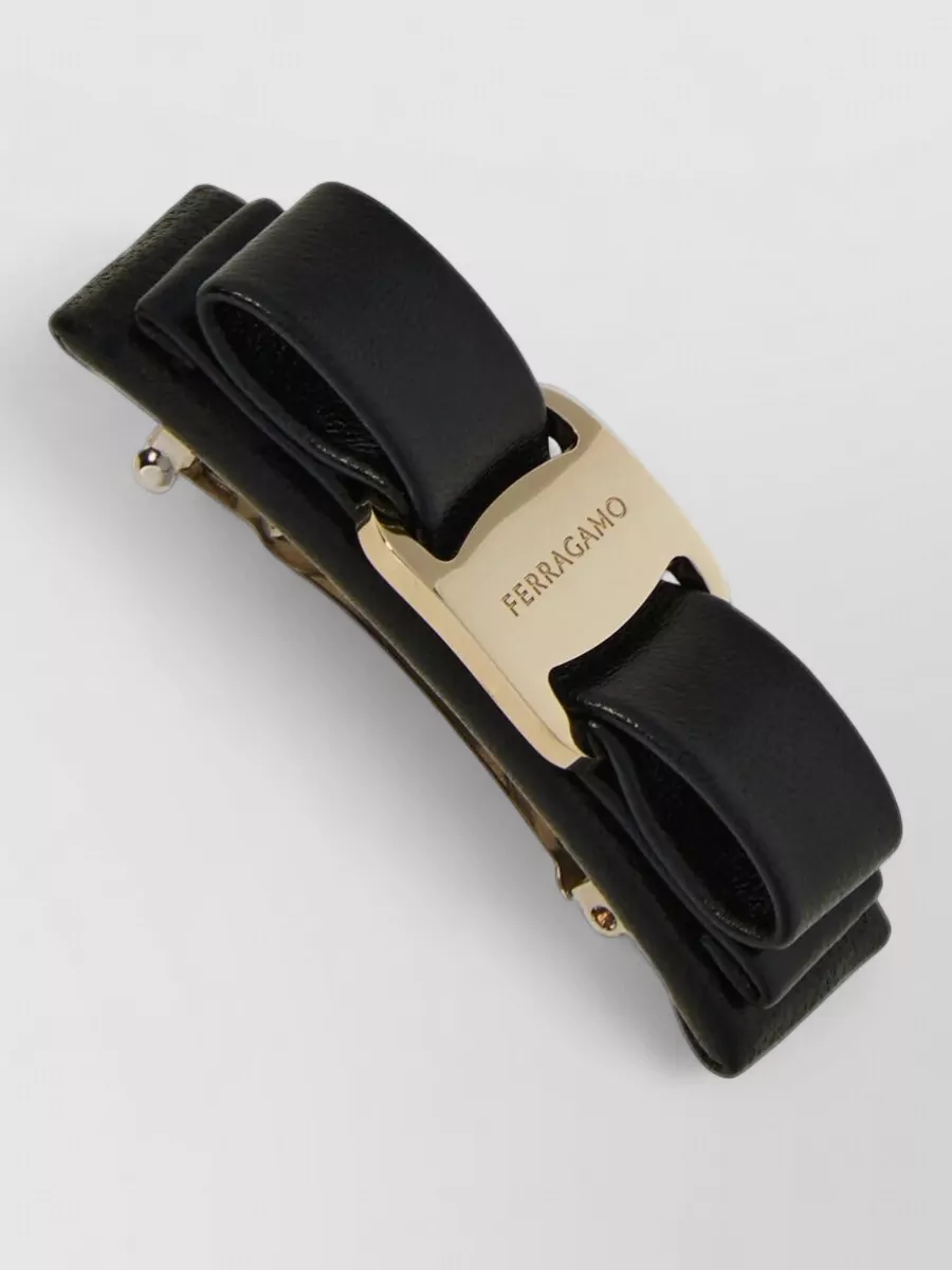 Ferragamo Leather Hair Clip