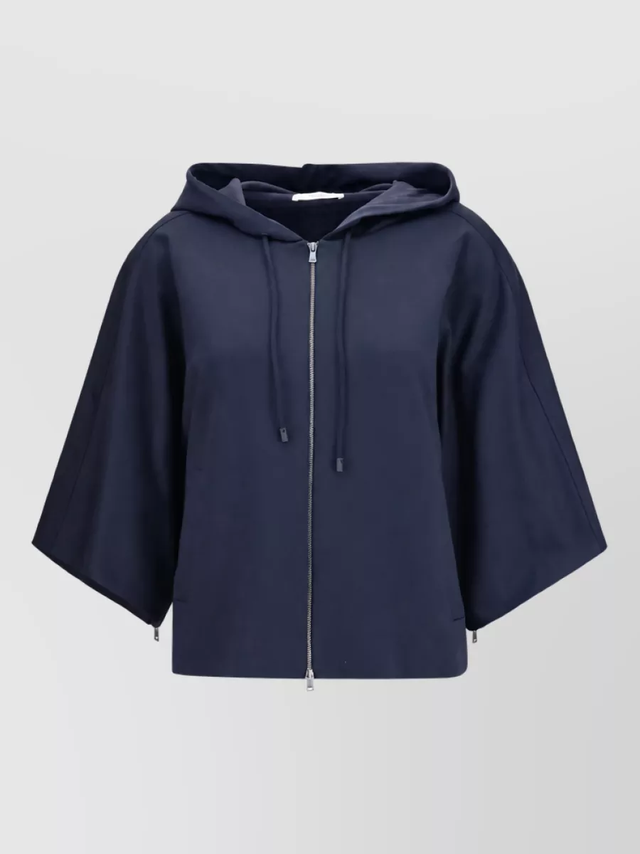 Max Mara Hooded zip-up jacket