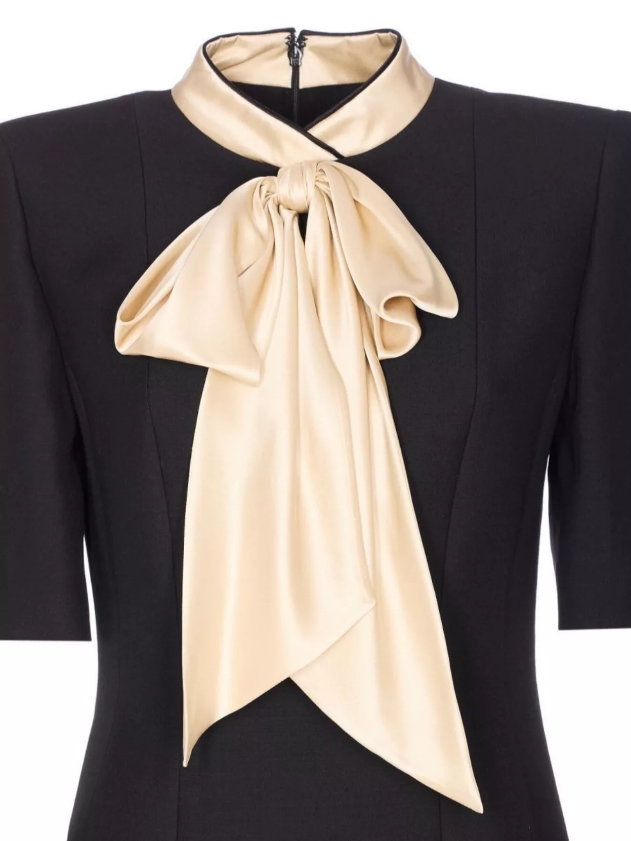 Valentino Garavani Mini Dress With Bow Detail And Contrast Collar