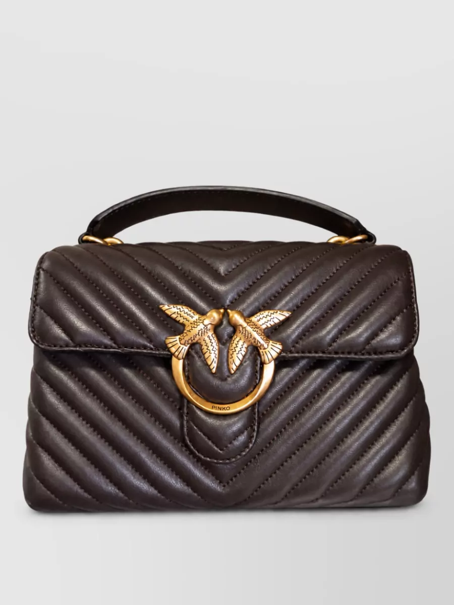 Pinko love bag puff leather clutch bag
