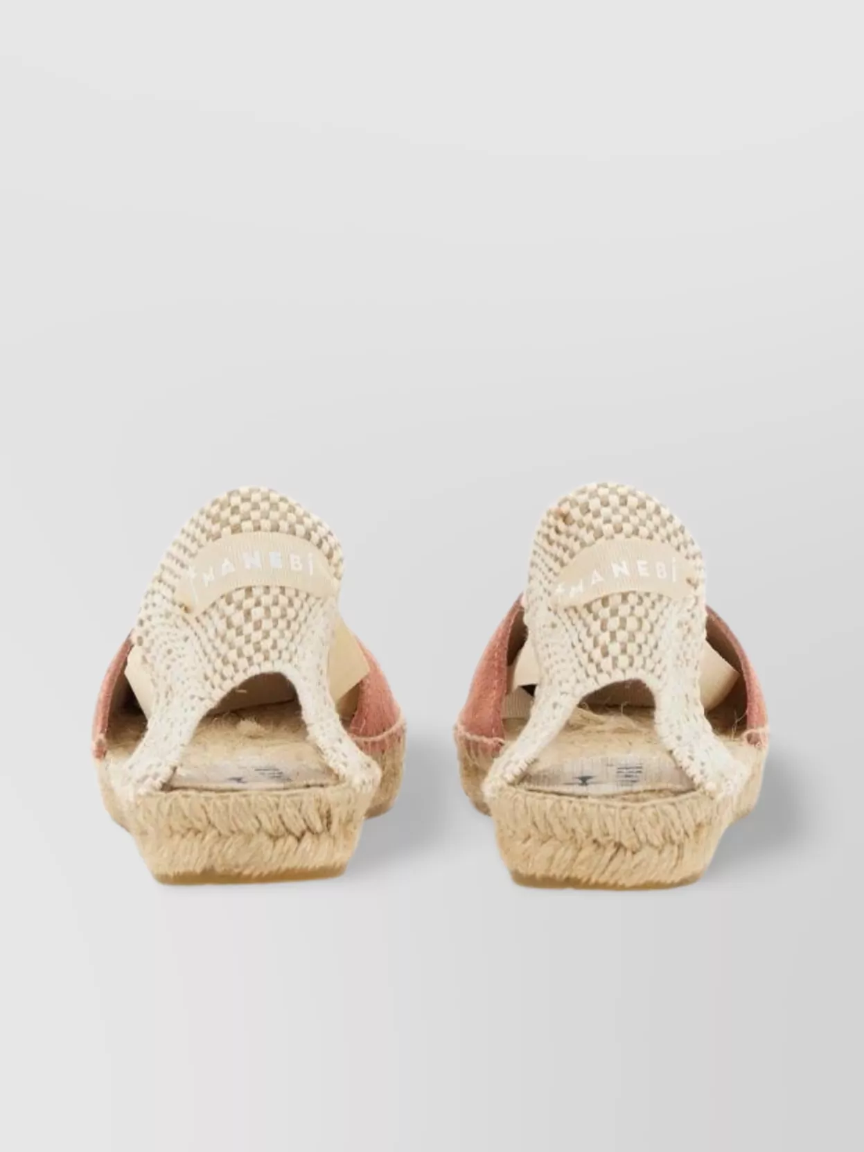 Manebi Two-Tone Round Toe Espadrilles With Open Back