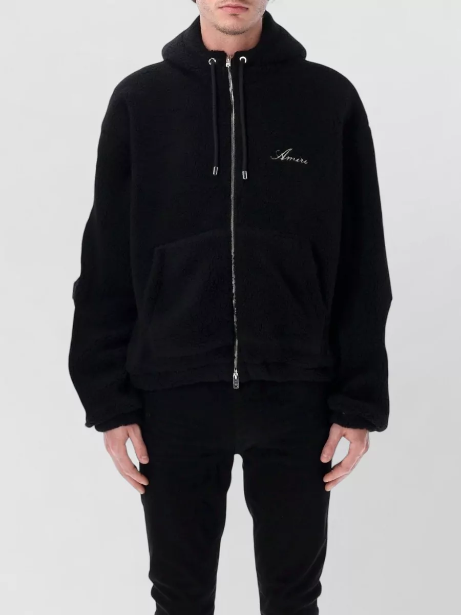 Amiri Textured Fleece Zip Hooded Jacket