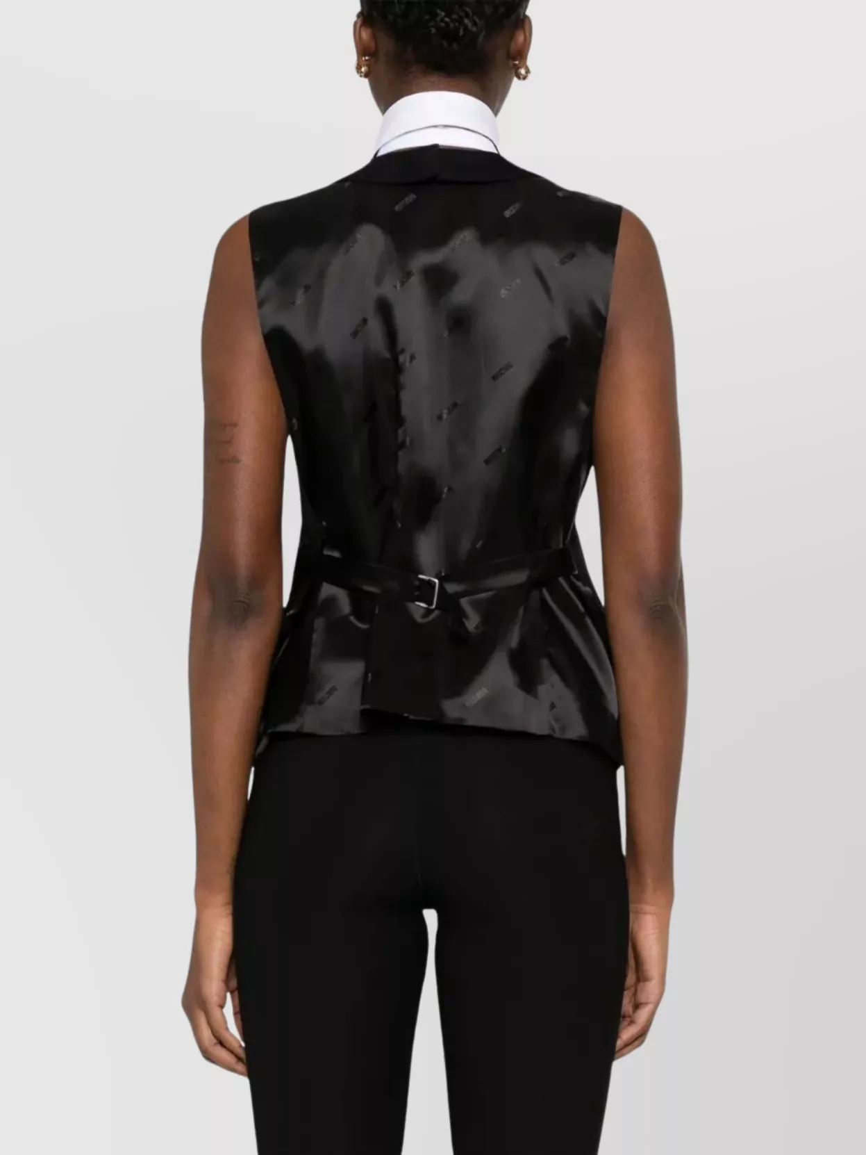 Moschino Women Vest With Wide Neckline In Black