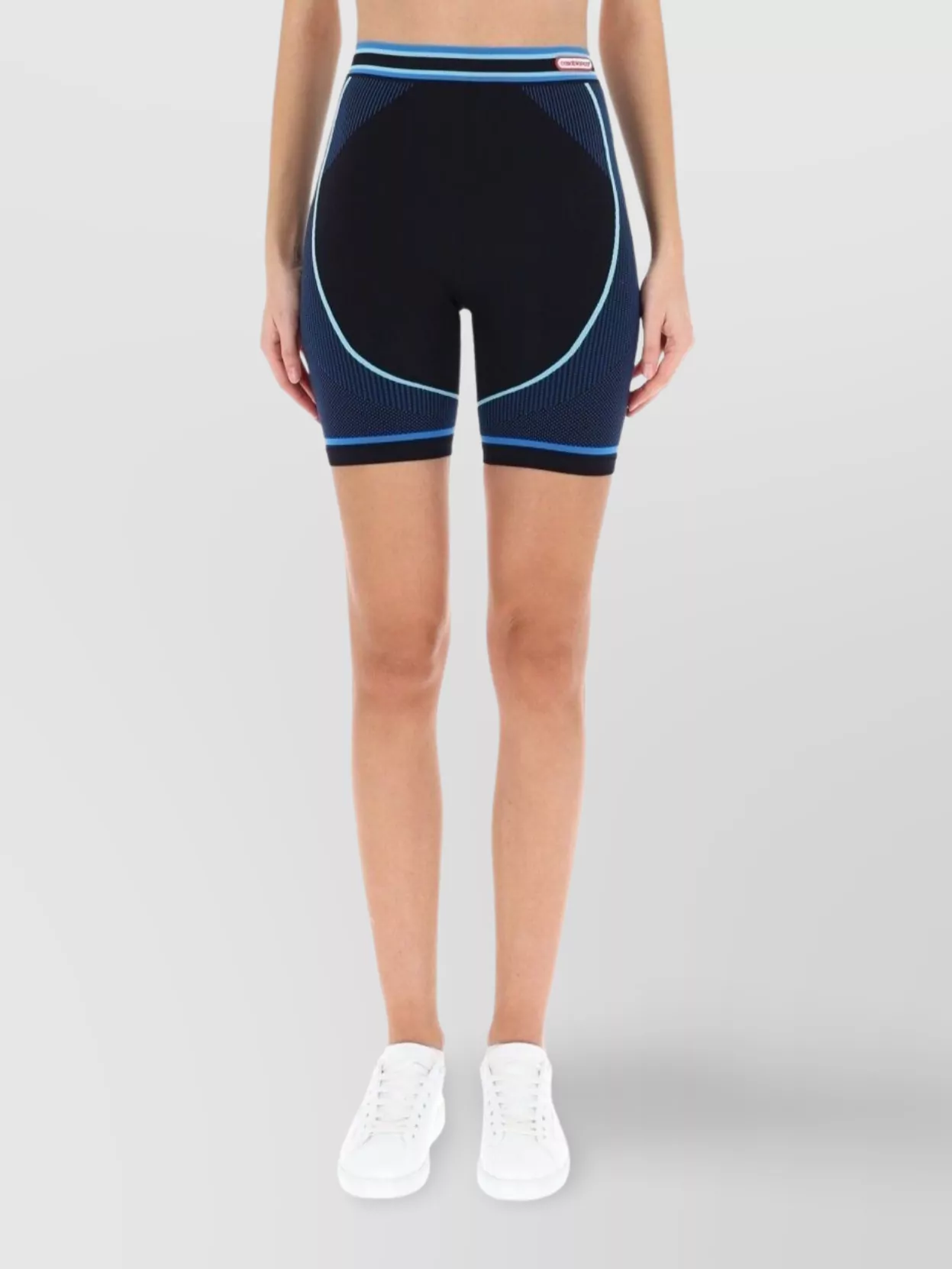 Casablanca Breathable High-waisted Stretch Shorts In Blue
