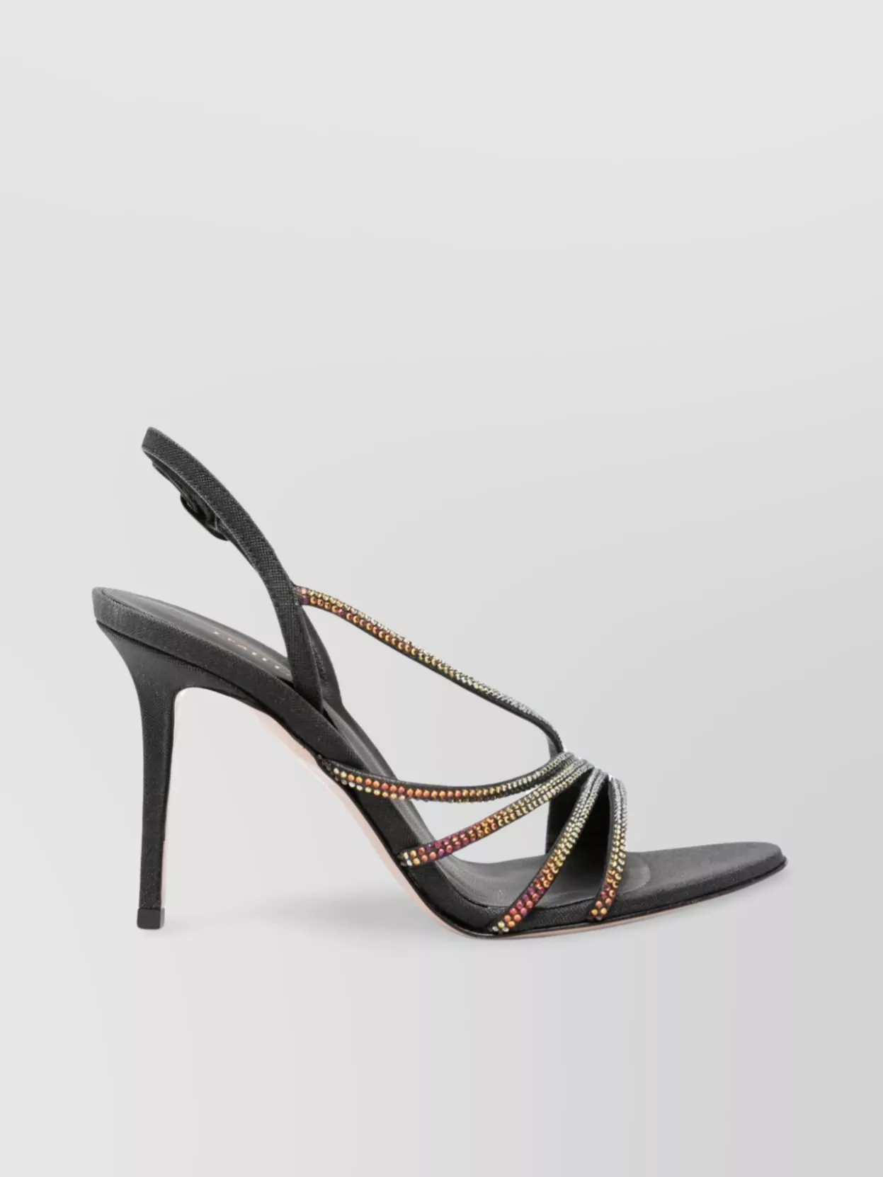 Shop Le Silla Rhinestone-embellished Stiletto Heel Sandals In Black