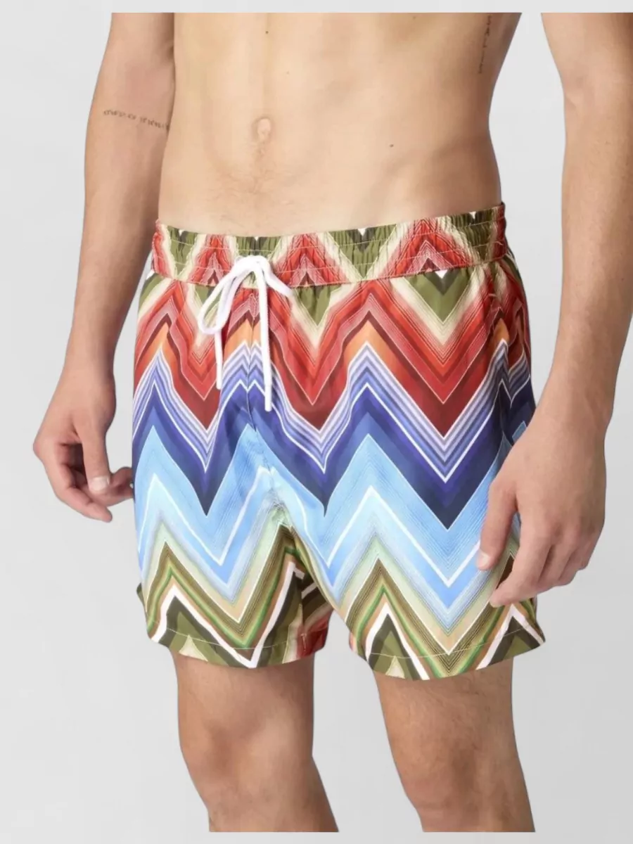 Missoni Printed Medium-Length Swim Shorts