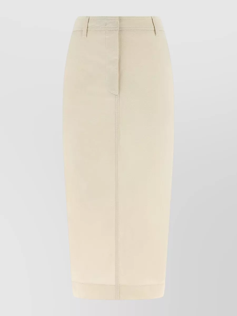 Thelatest Cotton midi pencil skirt
