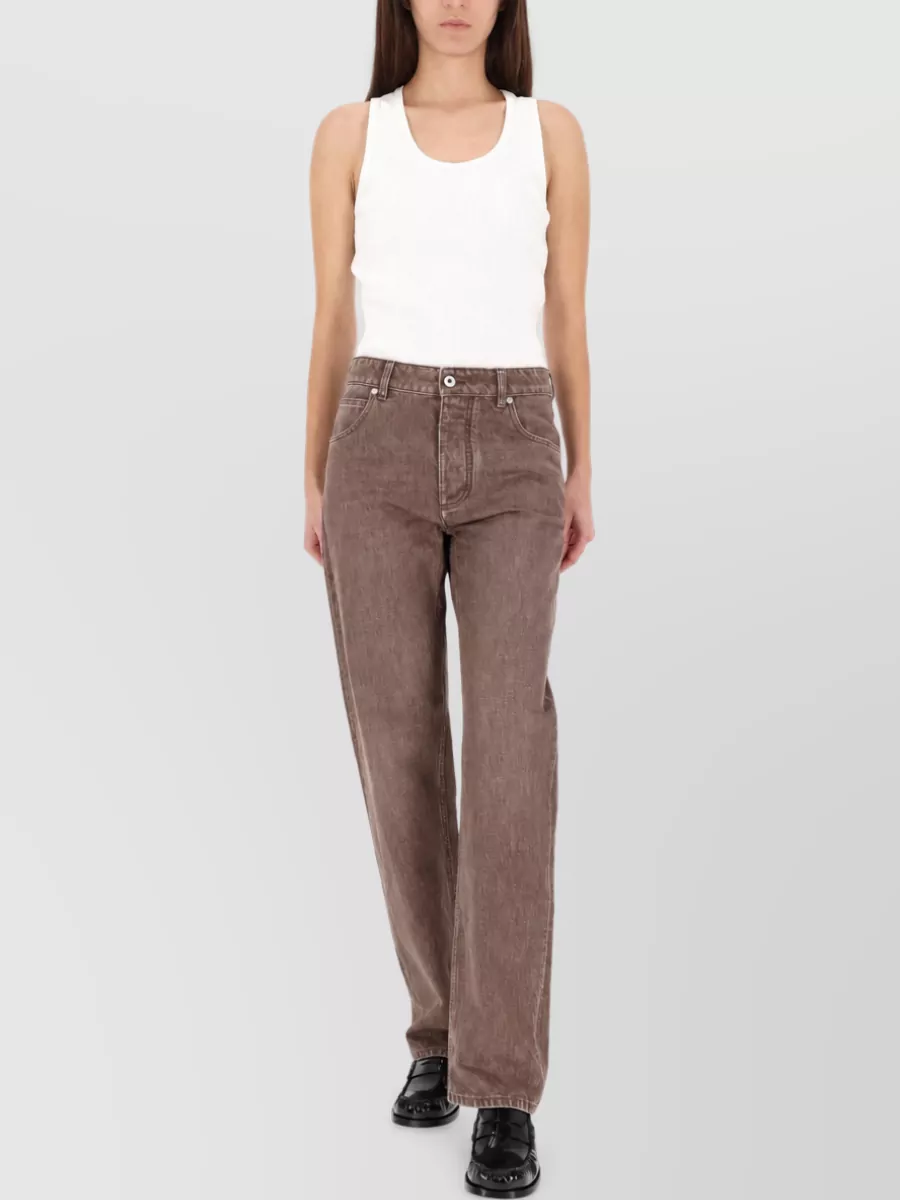 Bottega Veneta High Rise Regular Denim Straight Jeans
