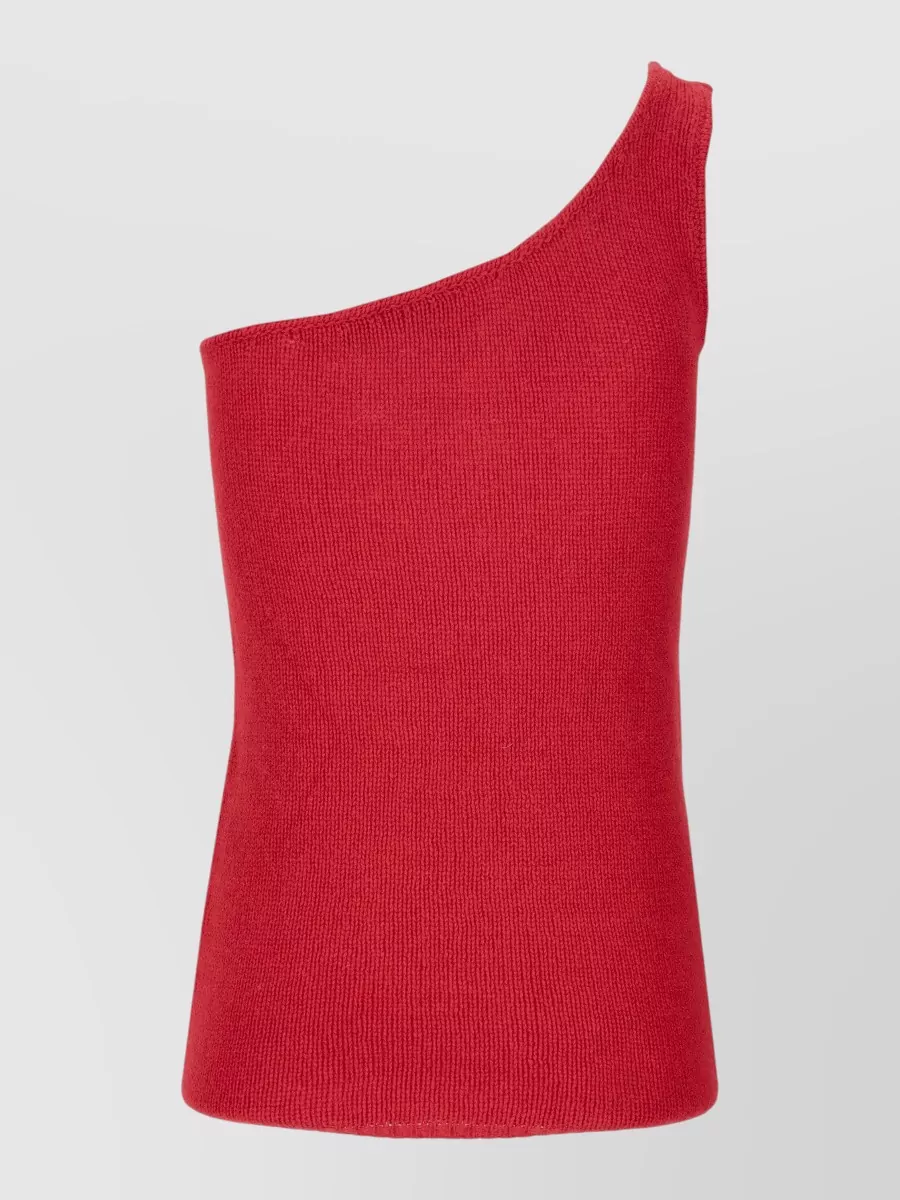 La Rose cashmere one-shoulder tank top