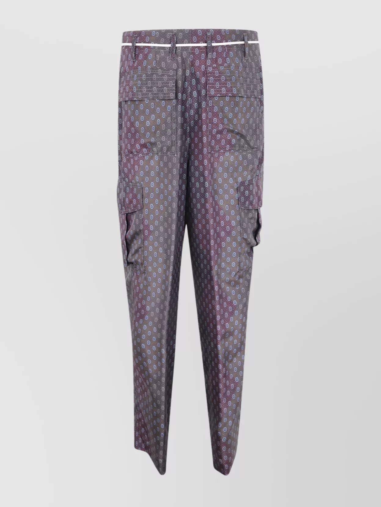 Dries Van Noten Cargo Trousers Drawstring Waist In Multi