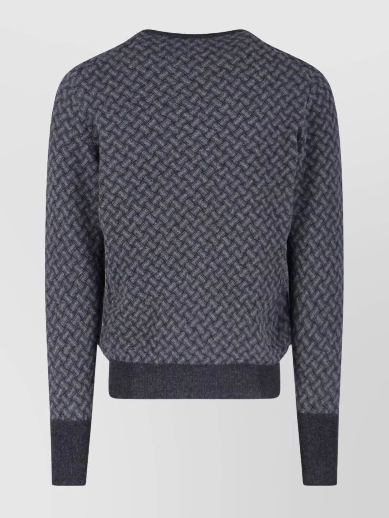 Drumohr Crewneck Sweater With Ribbed Cuffs And Hem In Blue