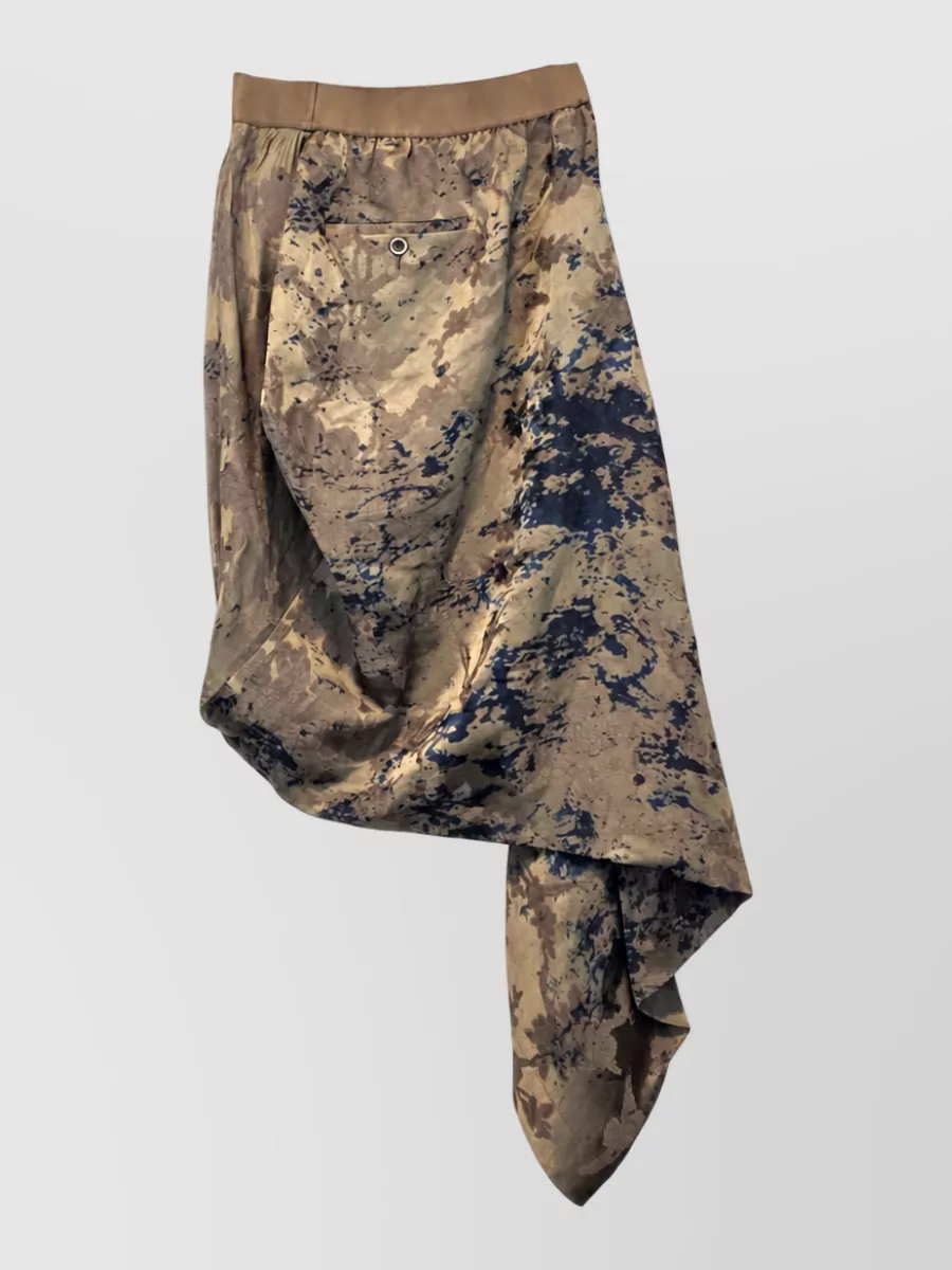 Uma Wang Linen Viscose Asymmetric Skirt