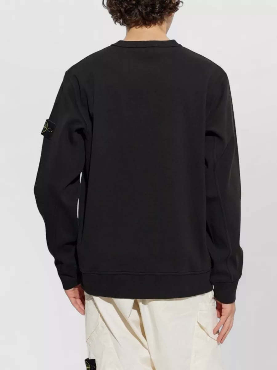 Stone Island Cotton Logo-Patch Crewneck Sweatshirt