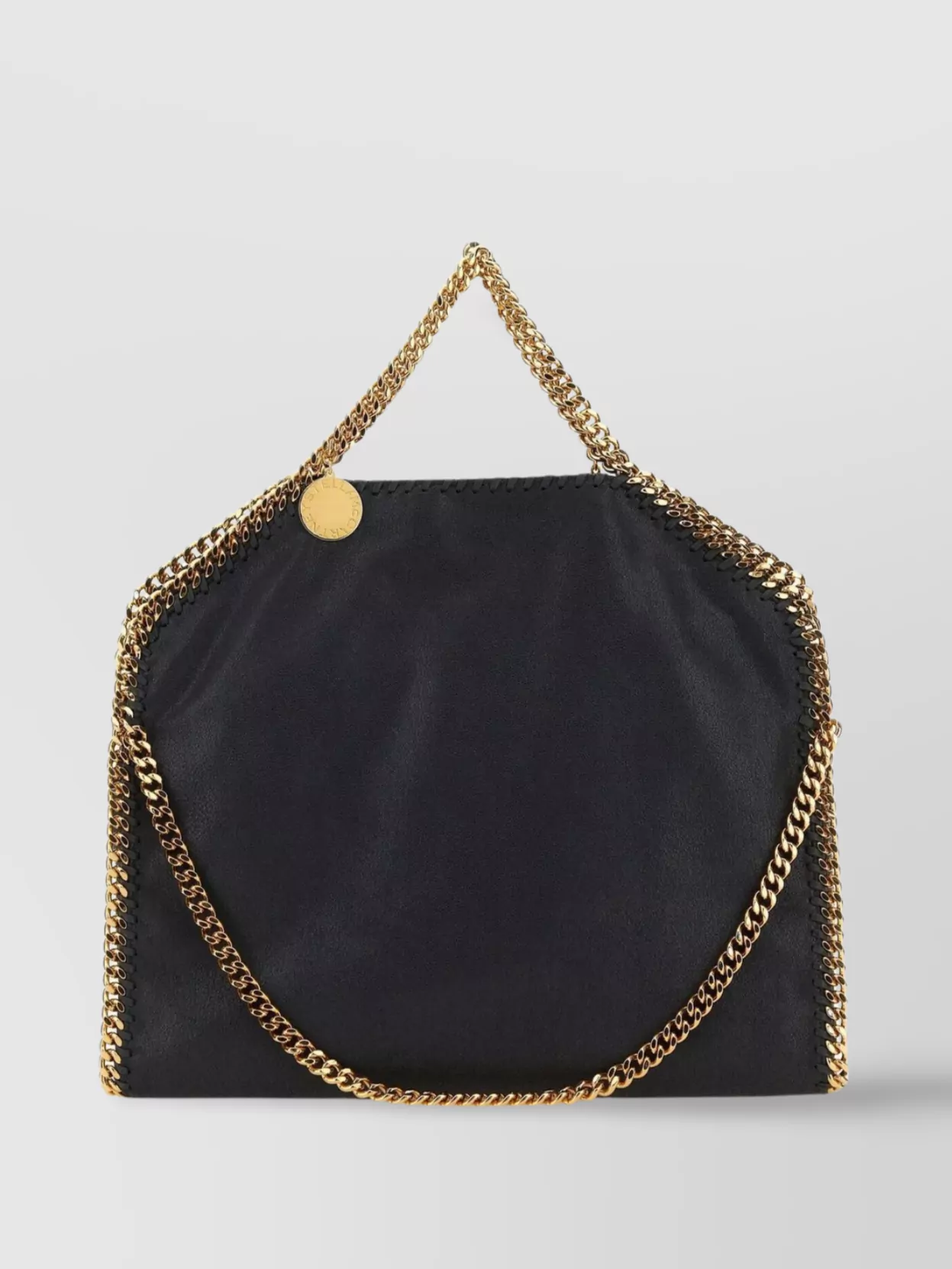 Shop Stella Mccartney Foldover Top Chain Strap Shoulder Bag