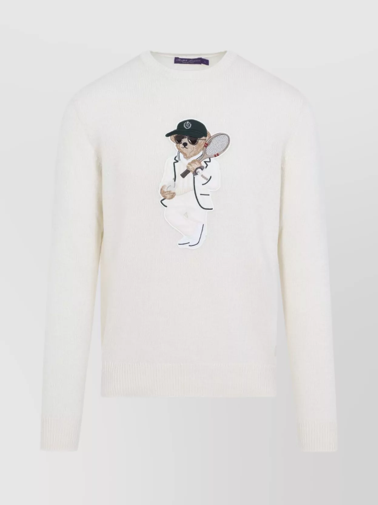 Ralph Lauren Purple Label Cashmere Knit Pullover With Embroidered Design