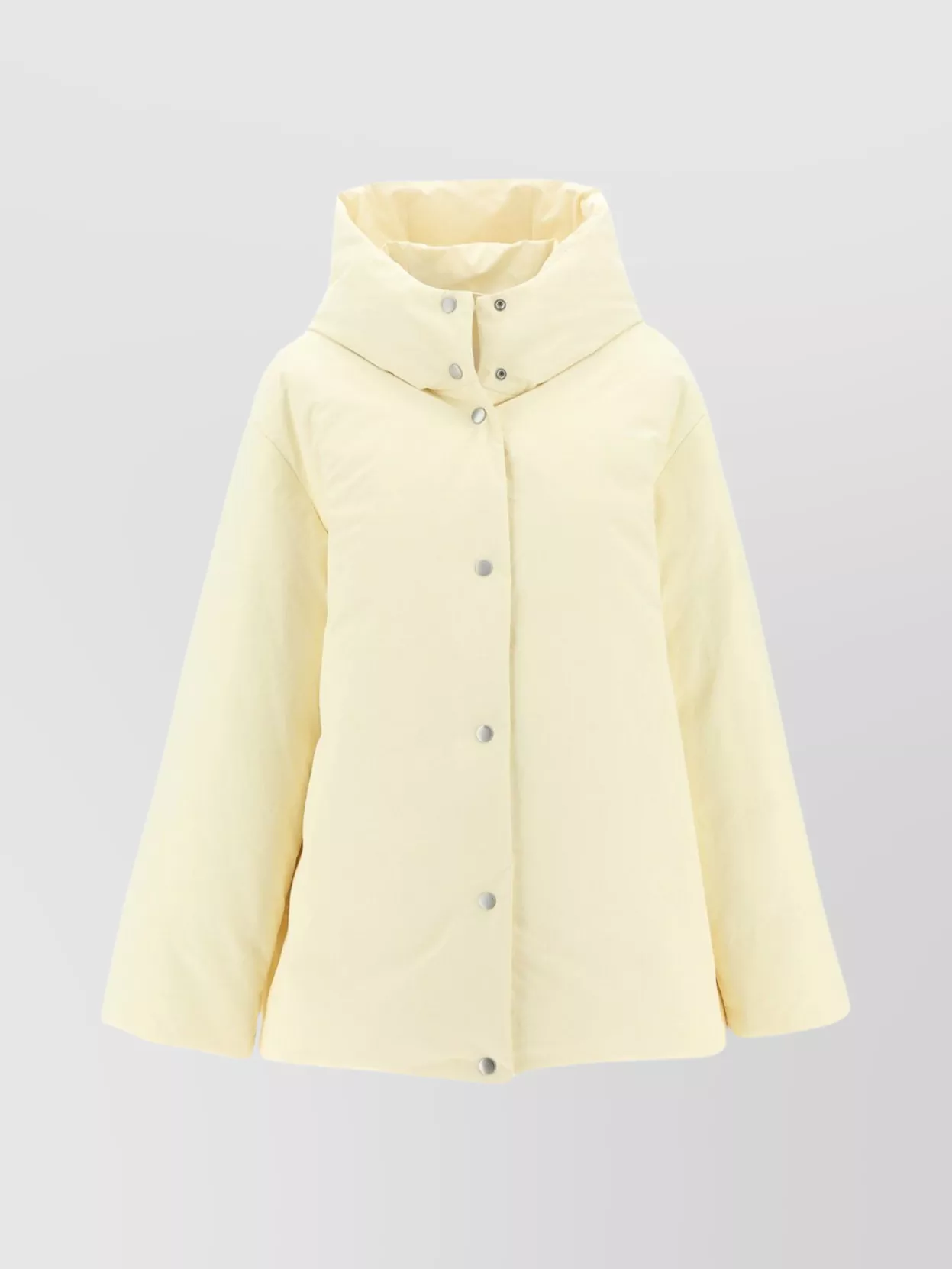 Shop Jil Sander Puffer Coat With Hood And Long Sleeves 09