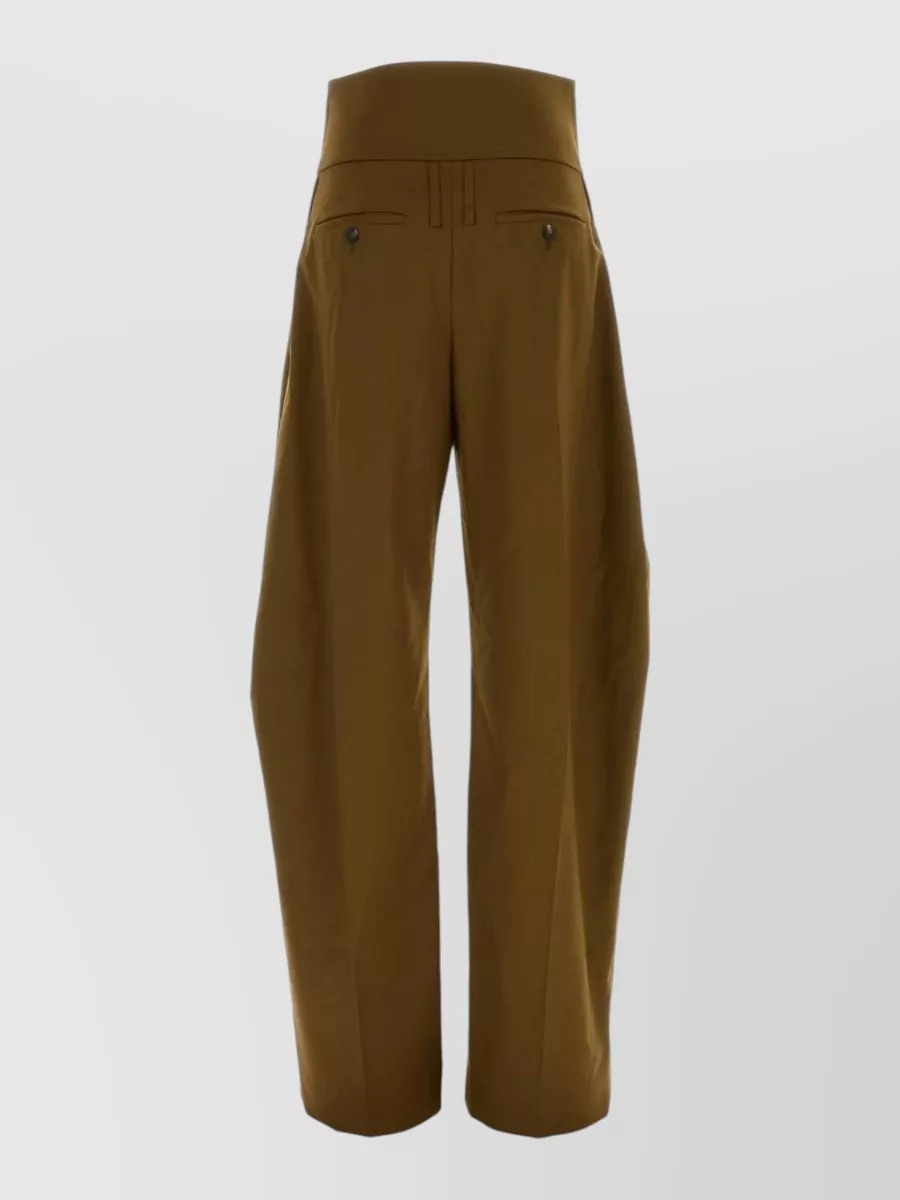 Ferragamo cashmere blend wide leg trousers