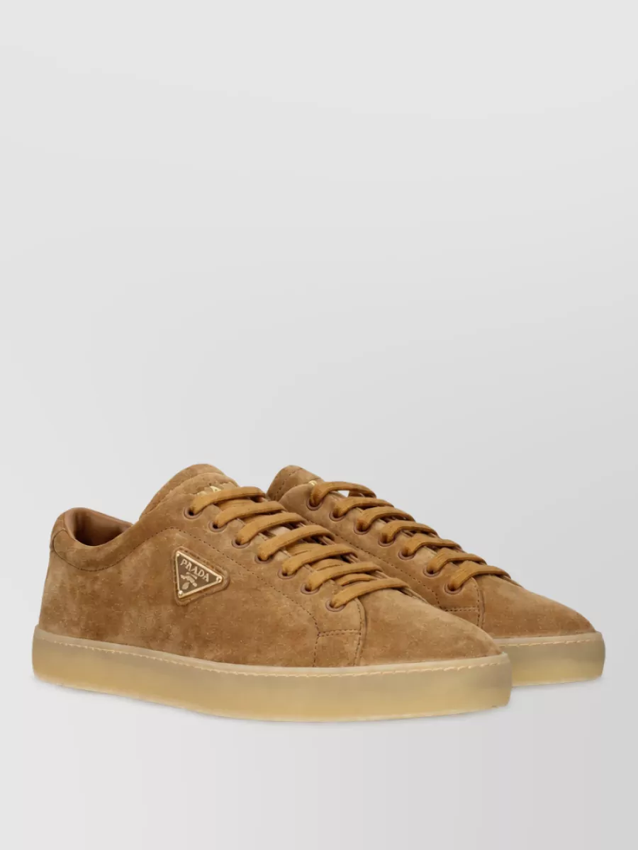 Prada Suede Leather Lace-Up Shoes