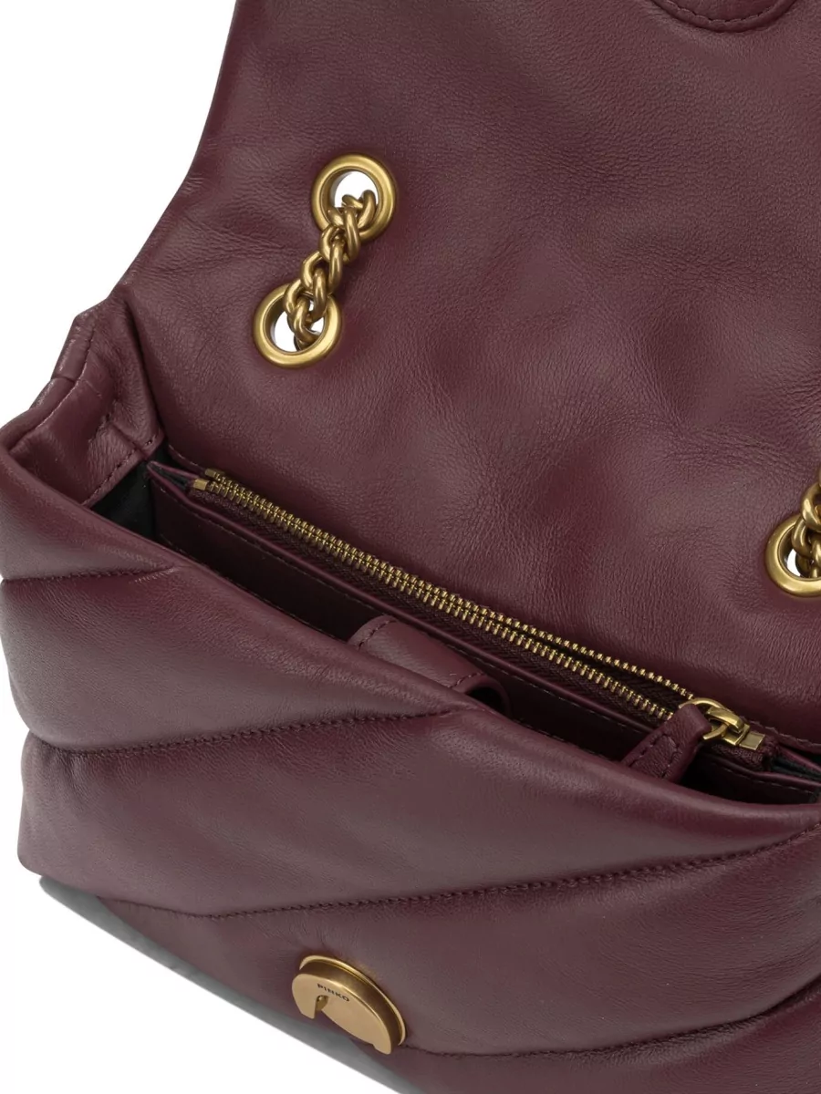 Pinko Love Bag Puff Mini Leather Clutch Bag