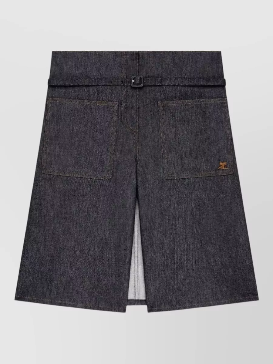 Courrèges denim a-line mini skirt