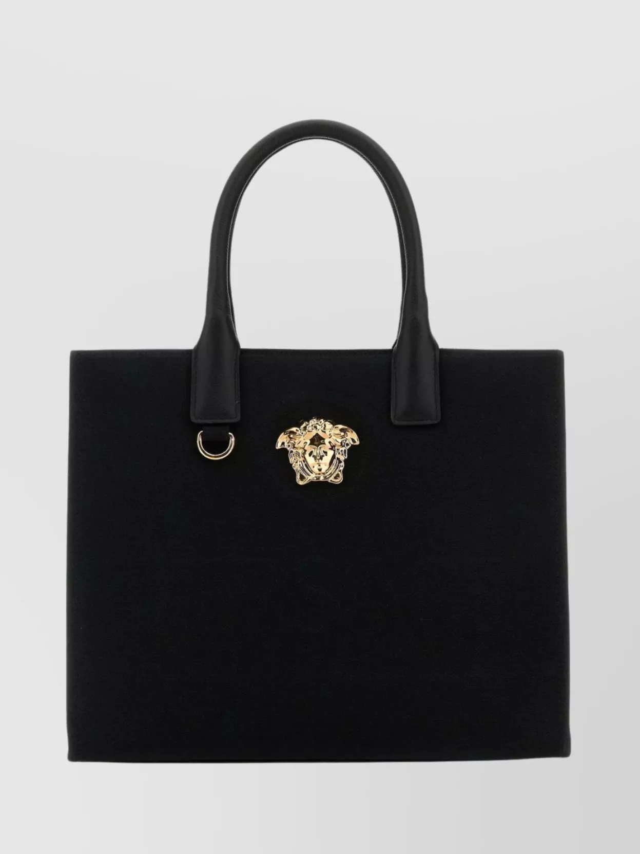 Versace Canvas Medusa Tote Bag In Black