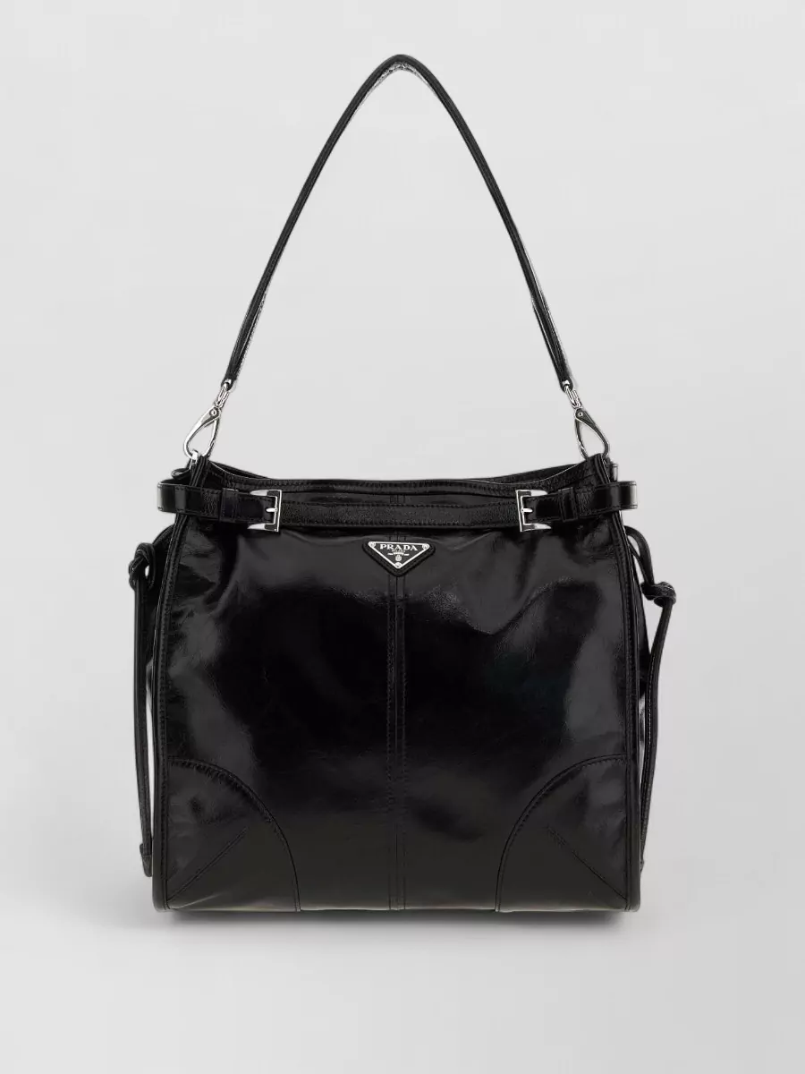 Prada leather clutch bag