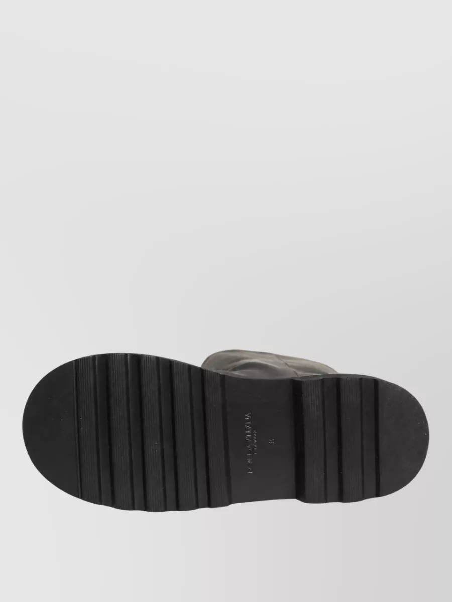 Dolce&Gabbana Leather Mid Calf Chunky Boots