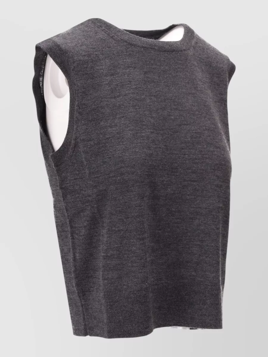 Anine Bing Cashmere Blend Ribbed Cropped Tank Top