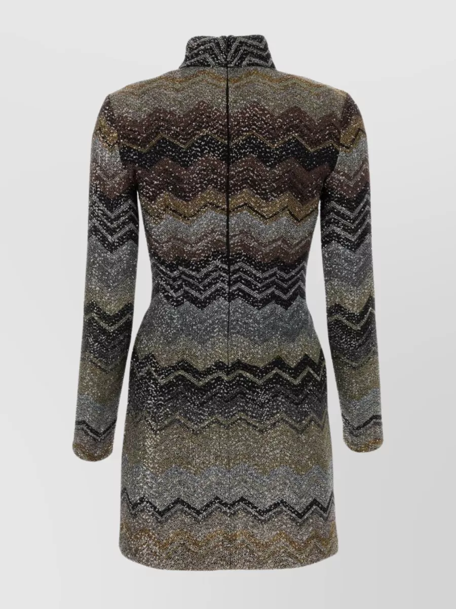 Missoni Glitter Chevron Keyhole Dress