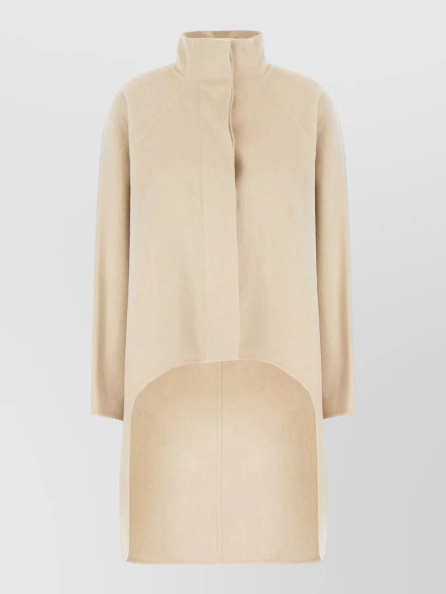 Alaïa cashmere asymmetric high-neck coat