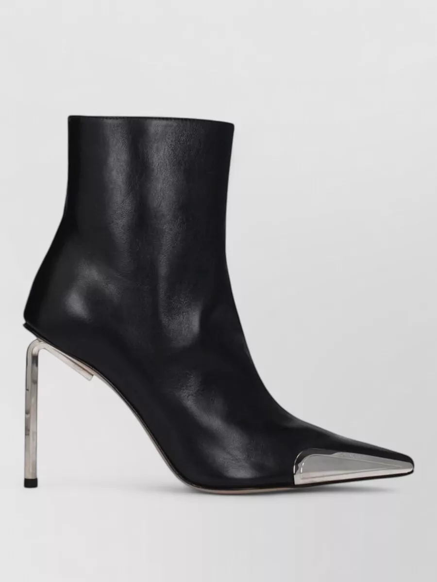Off-White Leather Ankle Boots