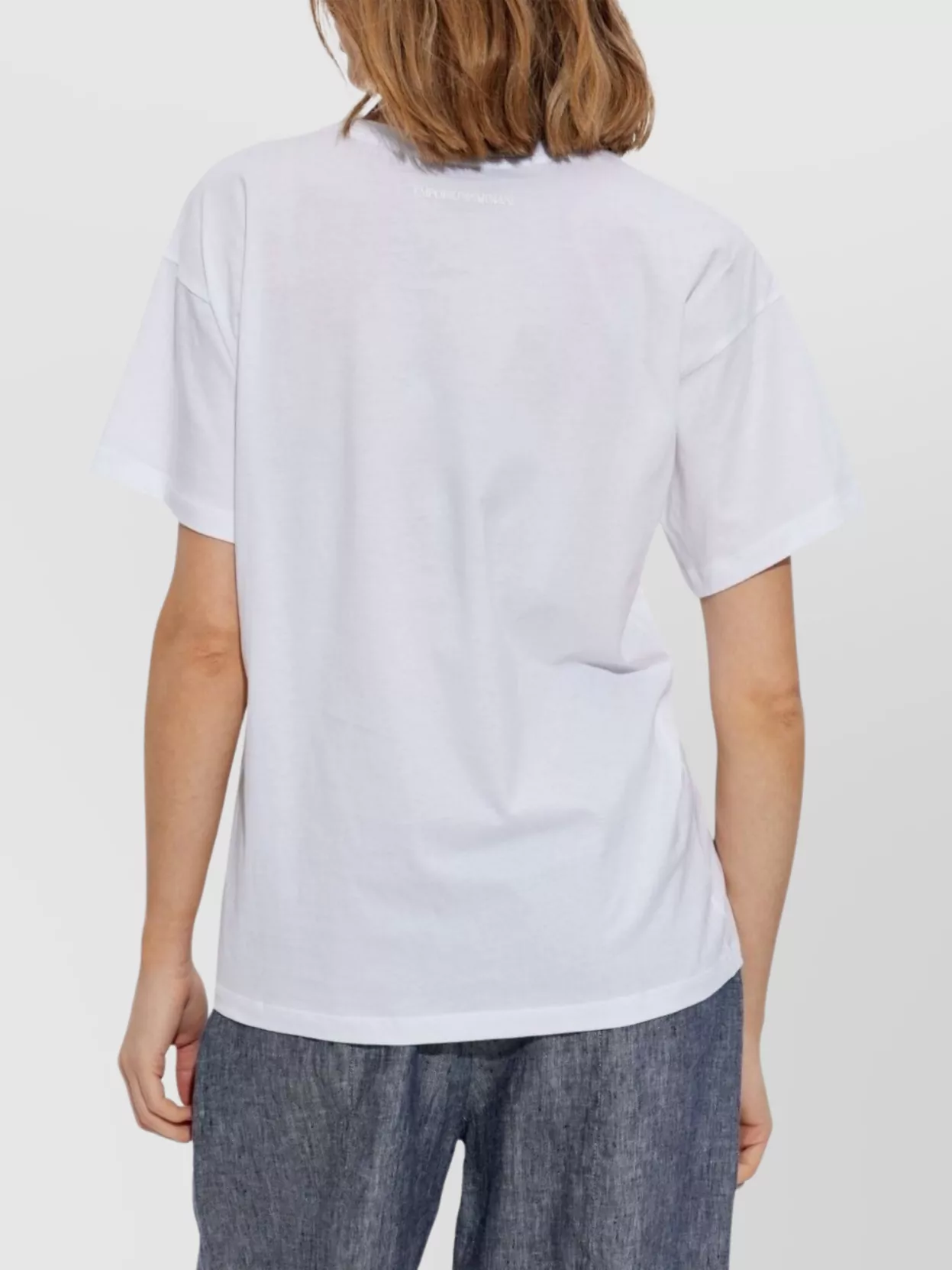 EMPORIO ARMANI CREW NECK COTTON T-SHIRT WITH GRAPHIC PRINT