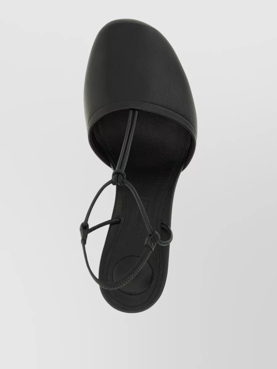 Jacquemus Leather Asymmetric Heel Mules