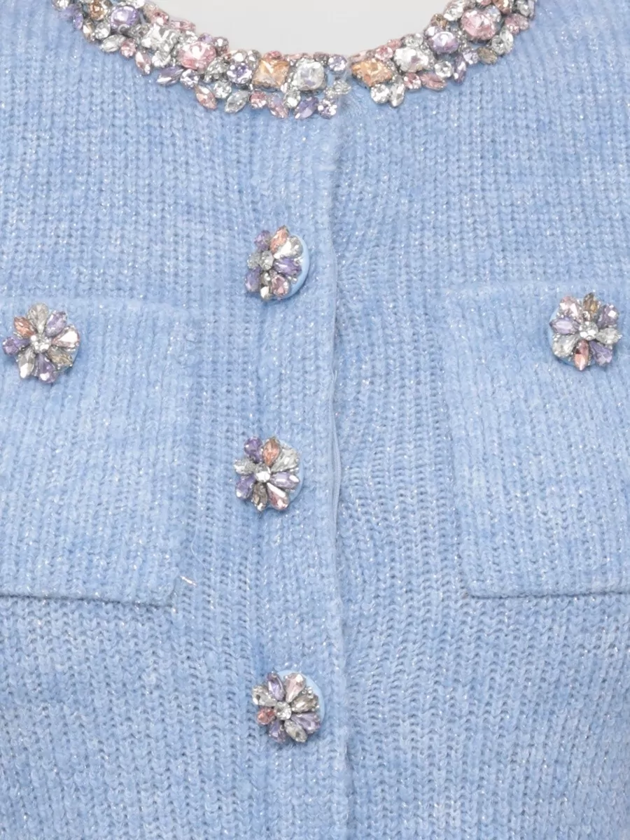 Self-Portrait Knee Length Dress Peplum Waist Belt