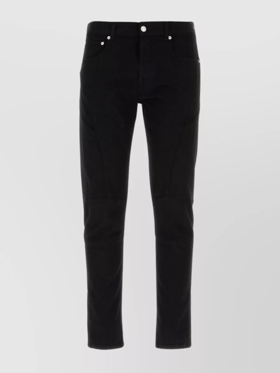 Shop Alexander Mcqueen Versatile Stretch Denim Trousers In Black