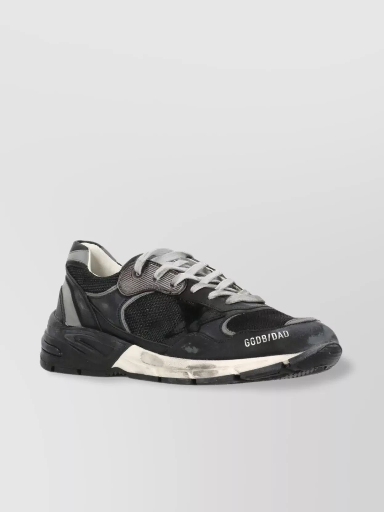 Golden Goose Black Leather And Mesh Running Dad Sneakers In Black