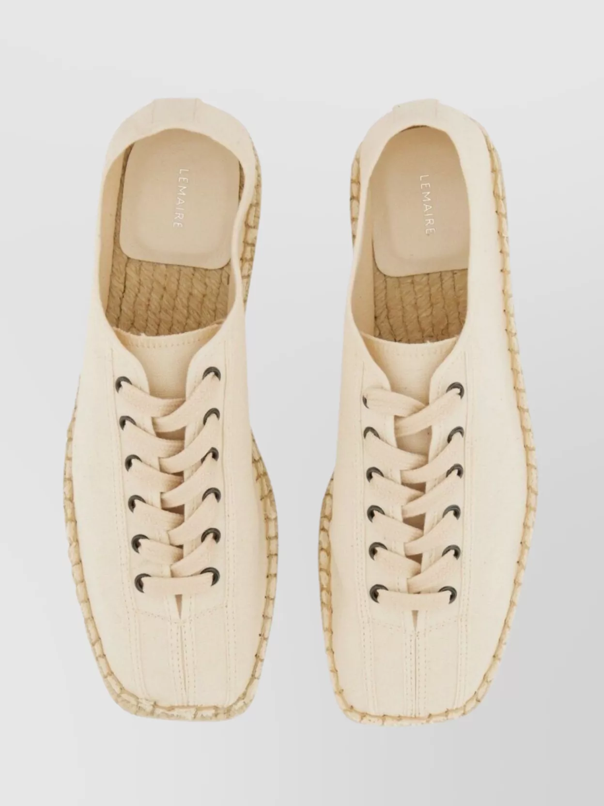 Shop Lemaire Canvas Espadrilles Round Toe