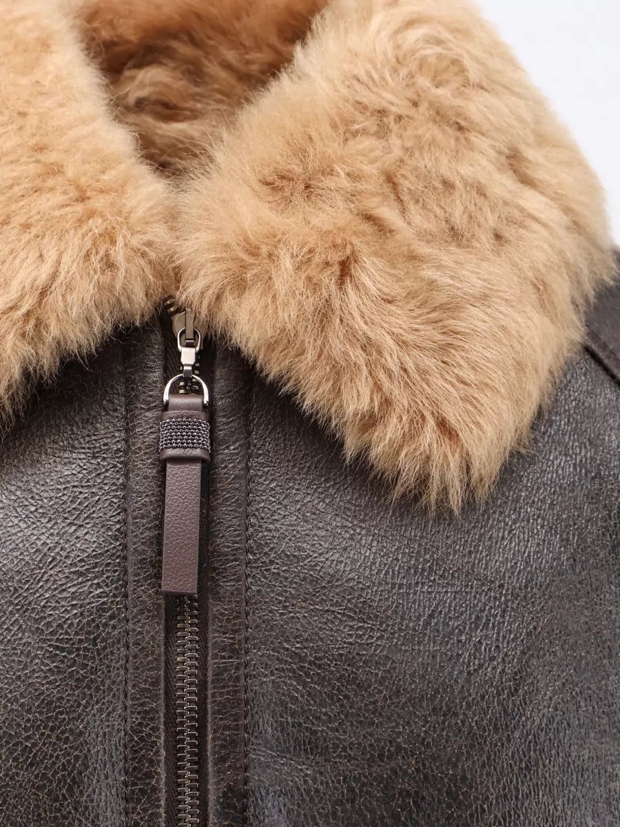 Brunello Cucinelli Shearling Oversized Bomber Jacket