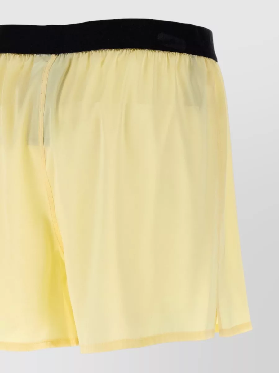 Tom Ford Silk Shorts Elastic Waistband Logo Detail