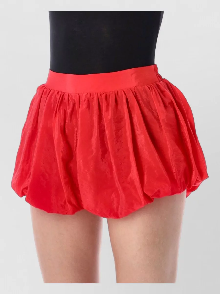 The Frankie Shop Gathered Bubble Hem Mini Shorts
