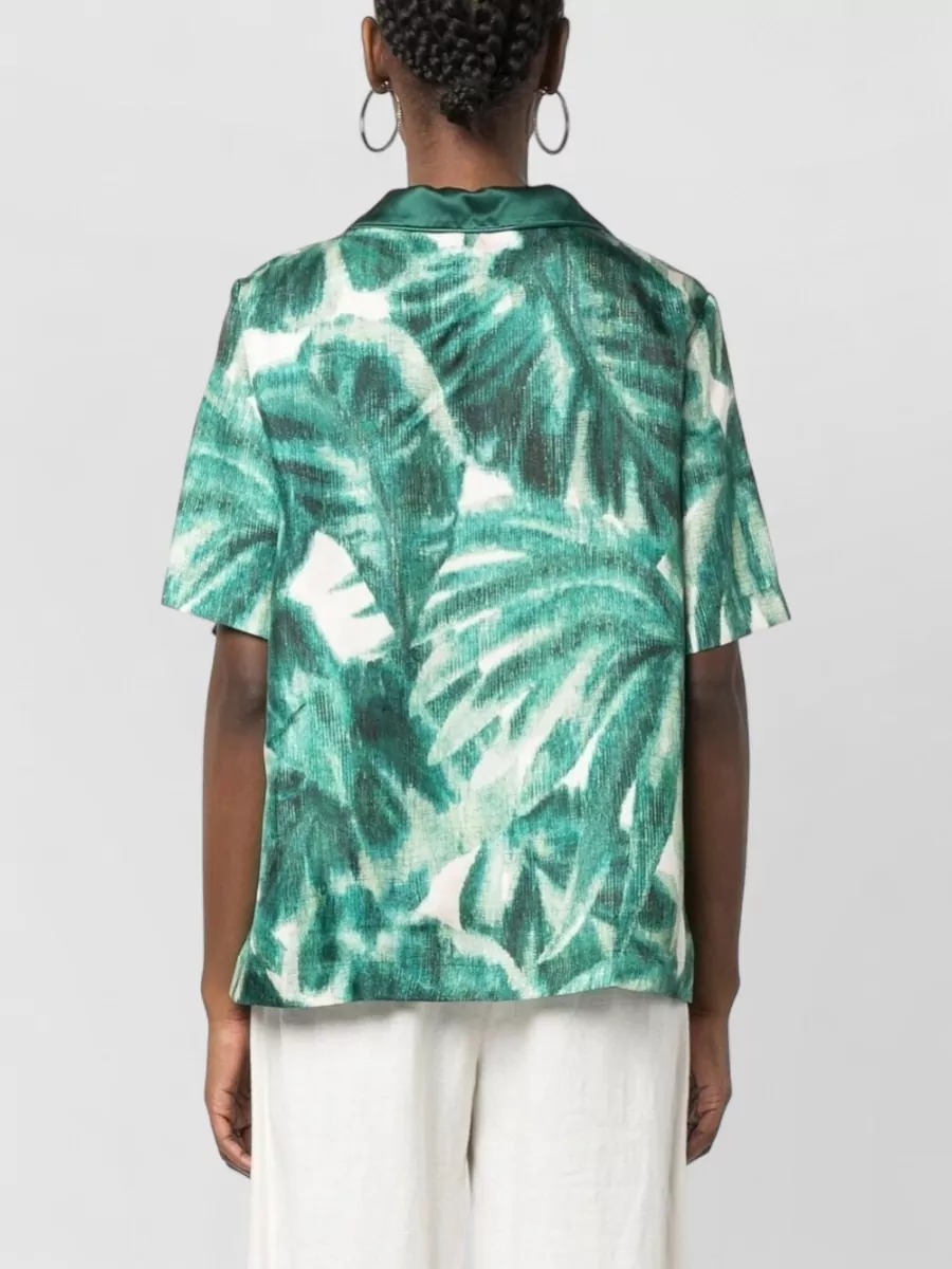 F.r.s For Restless Sleepers Silk Printed Pajama Shirt
